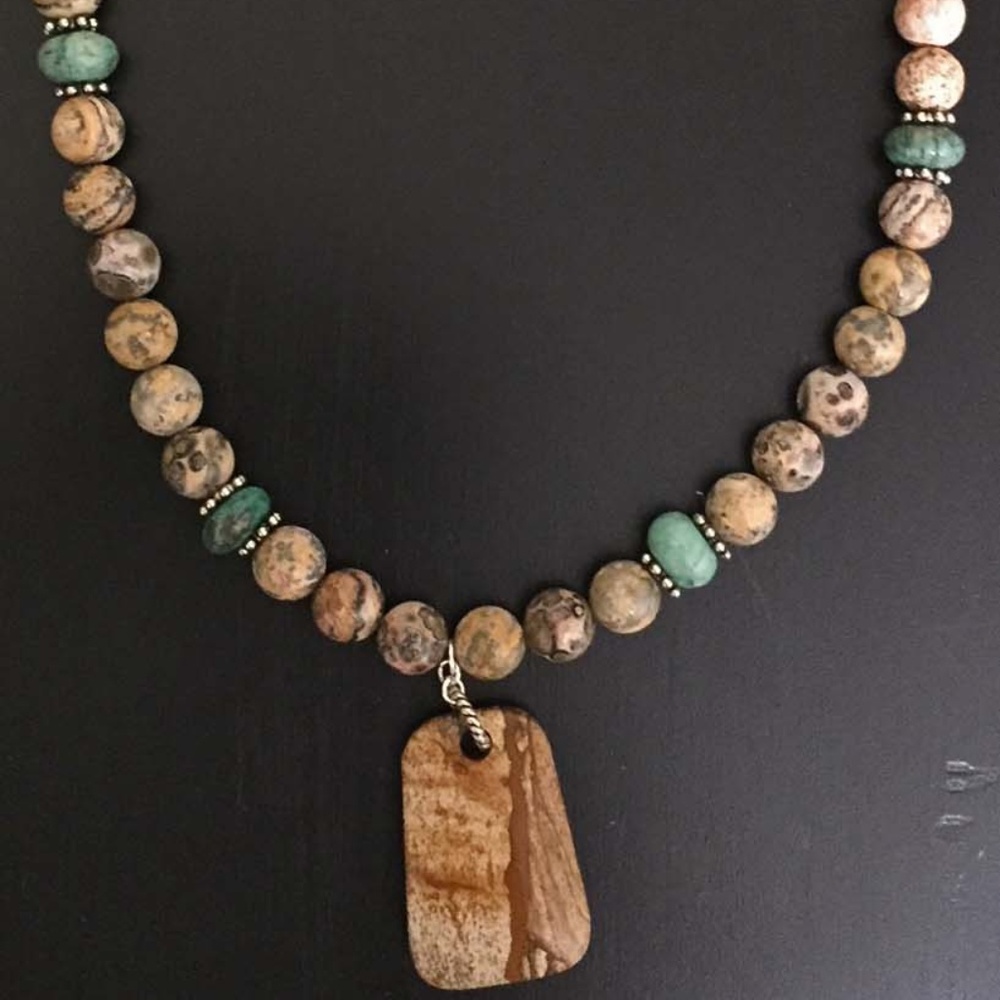 Original Jasper & Turquoise  Necklace by Sharon